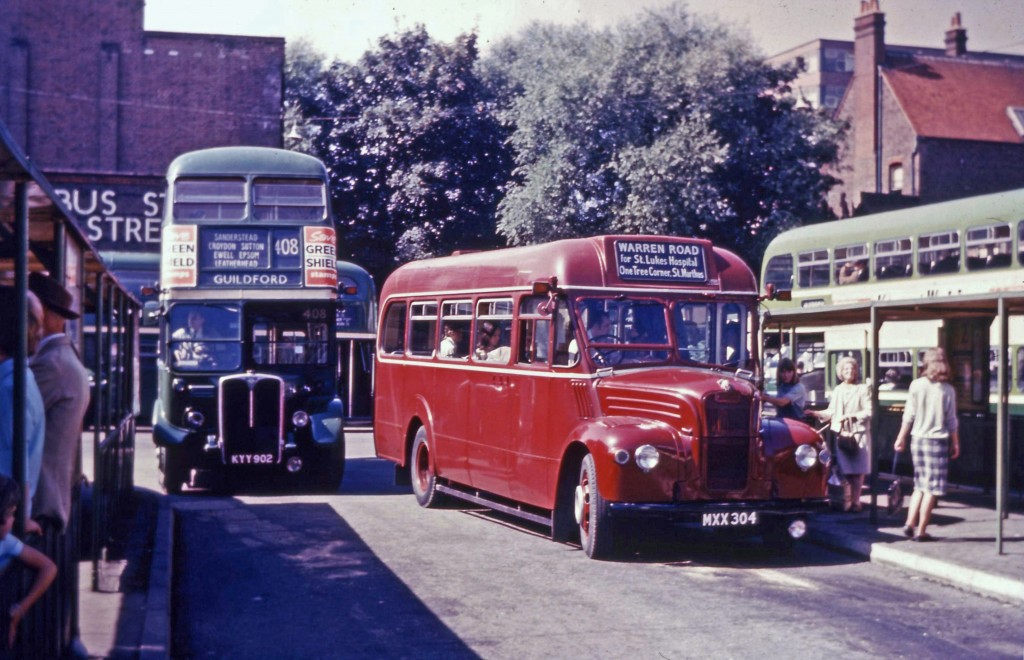 Guildford Bus Station in Summer 1964 London Bus Museum