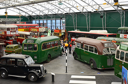 Green London buses