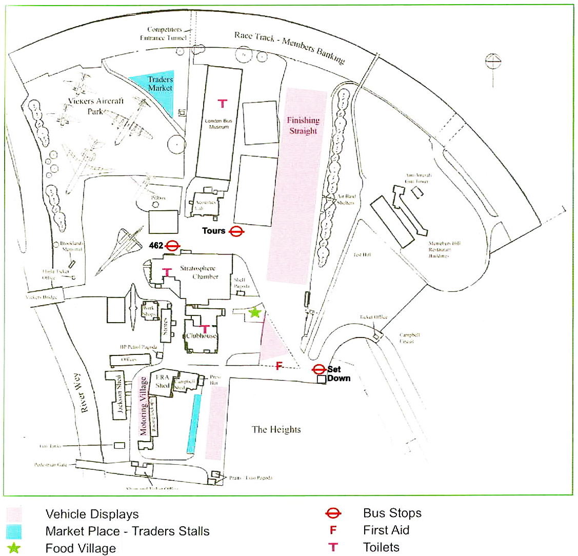 Brooklands site map