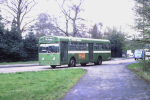 Merlin MBS412 seen at Ashtead Common heading for Bookham; 1976 [Graham Burnell]