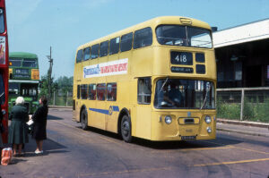 Bournemouth Corporation Daimler Fleetline 194 on hire to LCBS; 1978; Kingston station. © David Bowker
