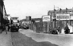 STL1410 working from Athol Street (C) at Finsbury Park during 1939 when the Northern Heights project had got under way. The bus in front is an open-staircase LT, with an ST on route 4 to the left. ~ Charles Klapper © Bus Archive