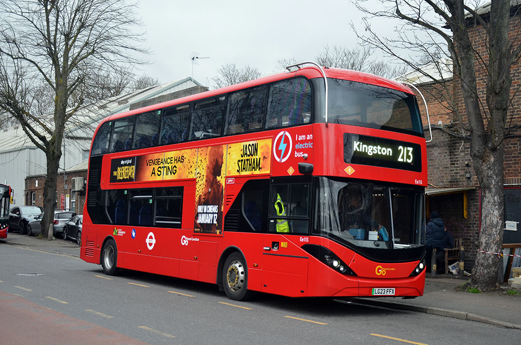 BYD-ADL-400EV Ee115 - Sutton, Bushey Road - 17 February 2024 © David Harman