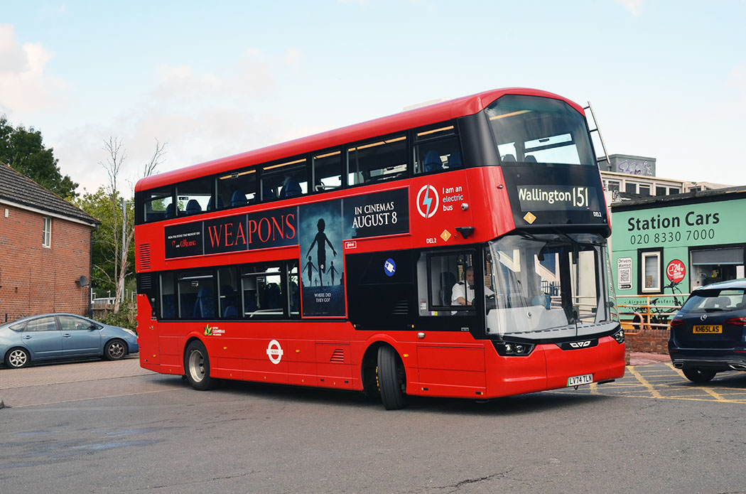 Wright-Streetdeck-Electroliner DEL2 - Worcester Park - 19 July 2025 David Harman