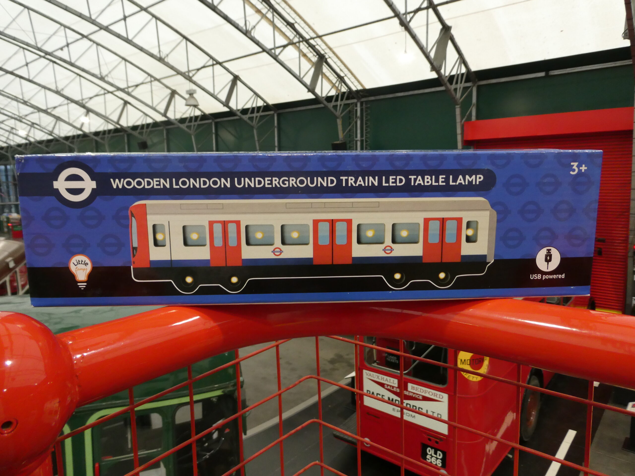 Wooden London Underground Train LED Table Lamp