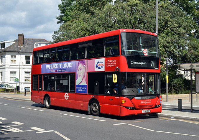 RATP London United Scania Omnicity SP40074 - Penrhyn Road, Kingston - 29 Jul 2021 [David Harman]