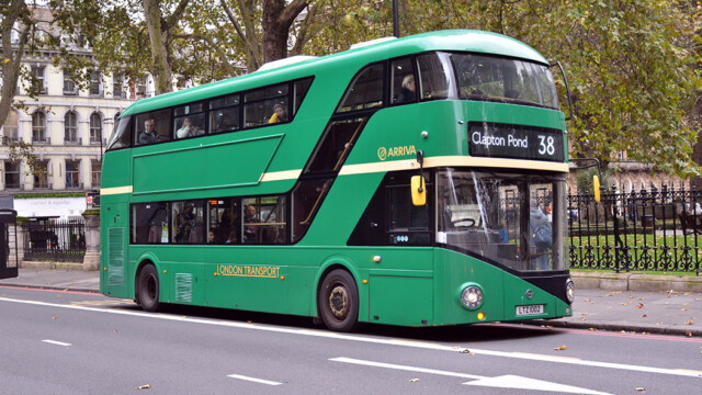 Arriva London Wrightbus NBfL LT2 (LTZ 1002) in the green livery in which it was used on trial by First Bus in West Yorkshire ~ Grosvenor Gardens ~ 25 October 2019 [David Harman]