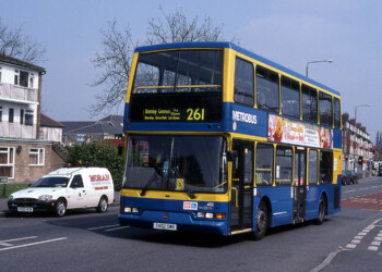Metrobus Leyland Olympian / East Lancs Pyoneer 402 on route 261 [David Bowker]