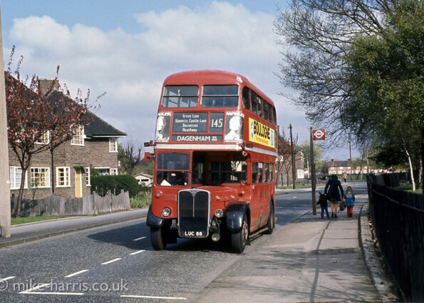 London Transport RT1987 [LUC 88] ~ Parsloes Park ~ 16 April 1974 [Mike Harris]