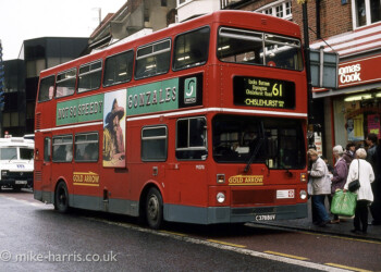 Centrewest London Buses MCW Metrobus M1378 [C378 BUV] ~ Bromley High Street ~ 2 December 1995 [Mike Harris]