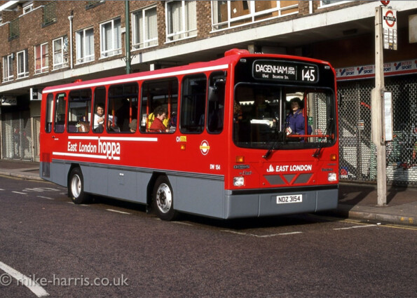 East London Dennis Dart DW154 - Ilford, Clements Road - 20 March 1993 [Mike Harris]