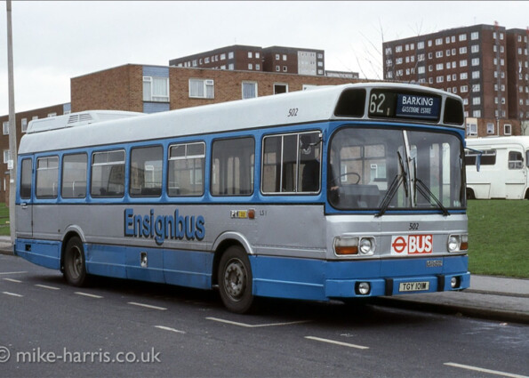 EnsignBus Leyland-National 501 - Gascoigne Estate - 15 January 1989 [Mike Harris]