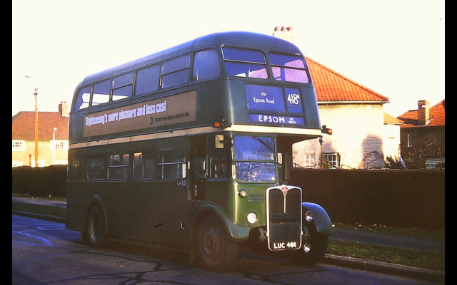 RT4117 has just arrived at Brettgrave prior to taking up the 481 afternoon school working to The Wells and the driver has set the ultimate blind for this journey; 1973 [Graham Burnell]