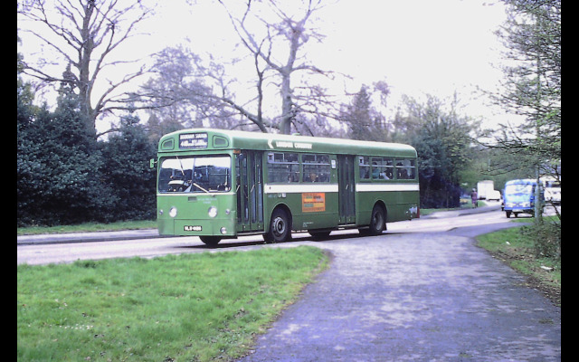 Merlin MBS412 seen at Ashtead Common heading for Bookham; 1976 [Graham Burnell]