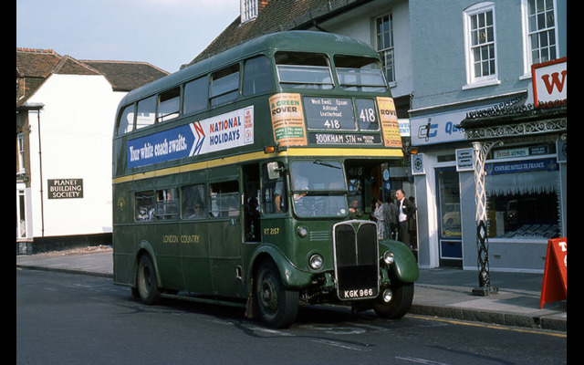 RT2157 in LT green but with London Country fleetname and yellow band. © Mike Harris RT2157 in LT green but with London Country fleetname and yellow band. © Mike Harris