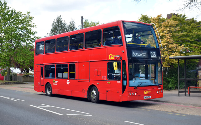 London General ADL Trident / Optare Olympus DOE21 (LX58 CXL); Cheam Road, Sutton; 7 May 2021. © David Harman London General ADL Trident / Optare Olympus DOE21 (LX58 CXL); Cheam Road, Sutton; 7 May 2021. © David Harman