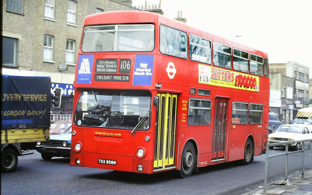 DMS856 prior to 31 March 1979 when route 106 returned to crew operation. © Graham Burnell DMS856 prior to 31 March 1979 when route 106 returned to crew operation. © Graham Burnell